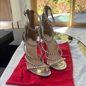 Silver Strappy Christian Louboutin Women's Heels